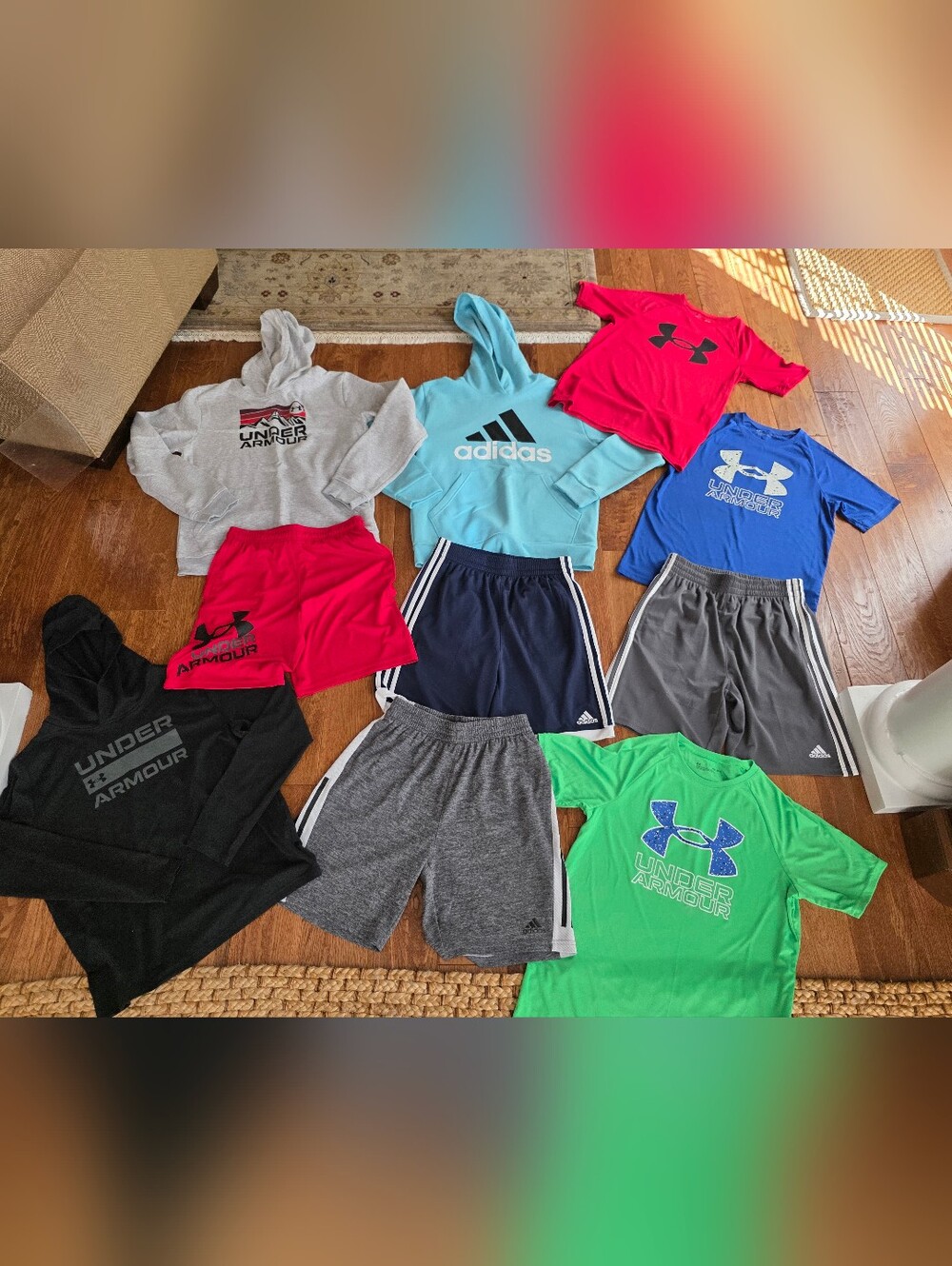 Boys Under Armour & Adidas Lot Of Clothes